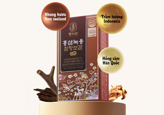 Nâng cao sức khỏe toàn diện cùng Trầm hương Nhung hươu Hồng Sâm Hàn Quốc