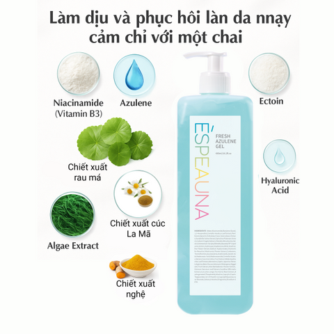 Espeauna Gel Làm Dịu Và Mát Da Azulene Gel