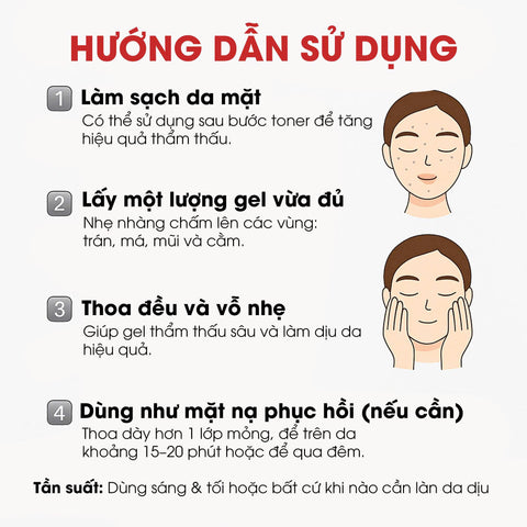 Espeauna Gel Dưỡng Làm Dịu Và Dưỡng Ẩm Fresh Azulene Gel 30ml