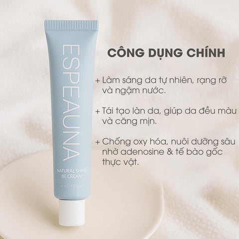 Espeauna Kem Dưỡng Nâng Tông Tự Nhiên Natural Shine Tone-Up Cream