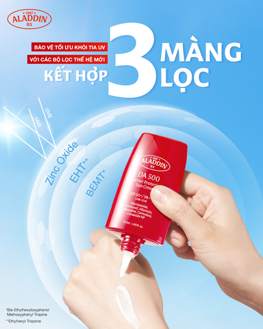 Kem chống nắng phổ rộng Aladdin Rx DA500 SPF 50+/ PA++++