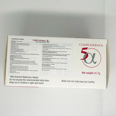 Viên uống khỏe tóc Complidermol 5 Alpha - 60 viên