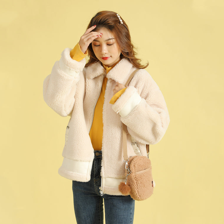 [4All] Túi Lông Cừu Dễ Thương Đựng Điện ThoạI Cho Nữ