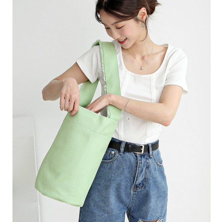 [4All] Túi VảI Cotton Eco Đeo Vai Hình Trụ