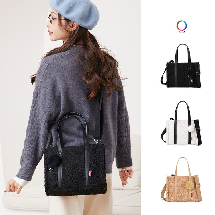 [4All] Túi Đeo Chéo Lông CừU Dễ Thương Cho Nữ