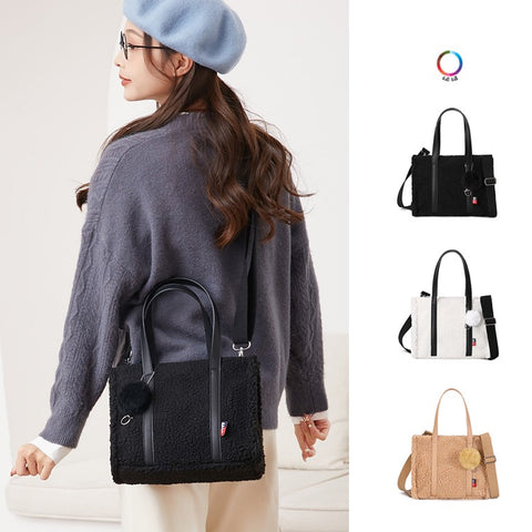 [4All] Túi Đeo Chéo Lông CừU Dễ Thương Cho Nữ