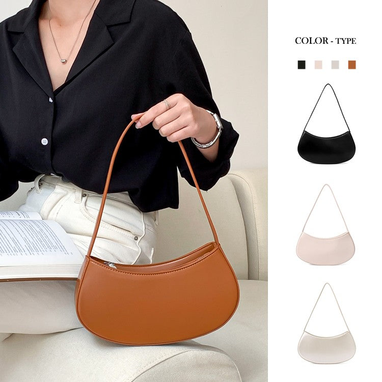 [4All] Túi Tote Đeo Vai Nửa Vầng Trăng Đơn Giản Hàng Ngày